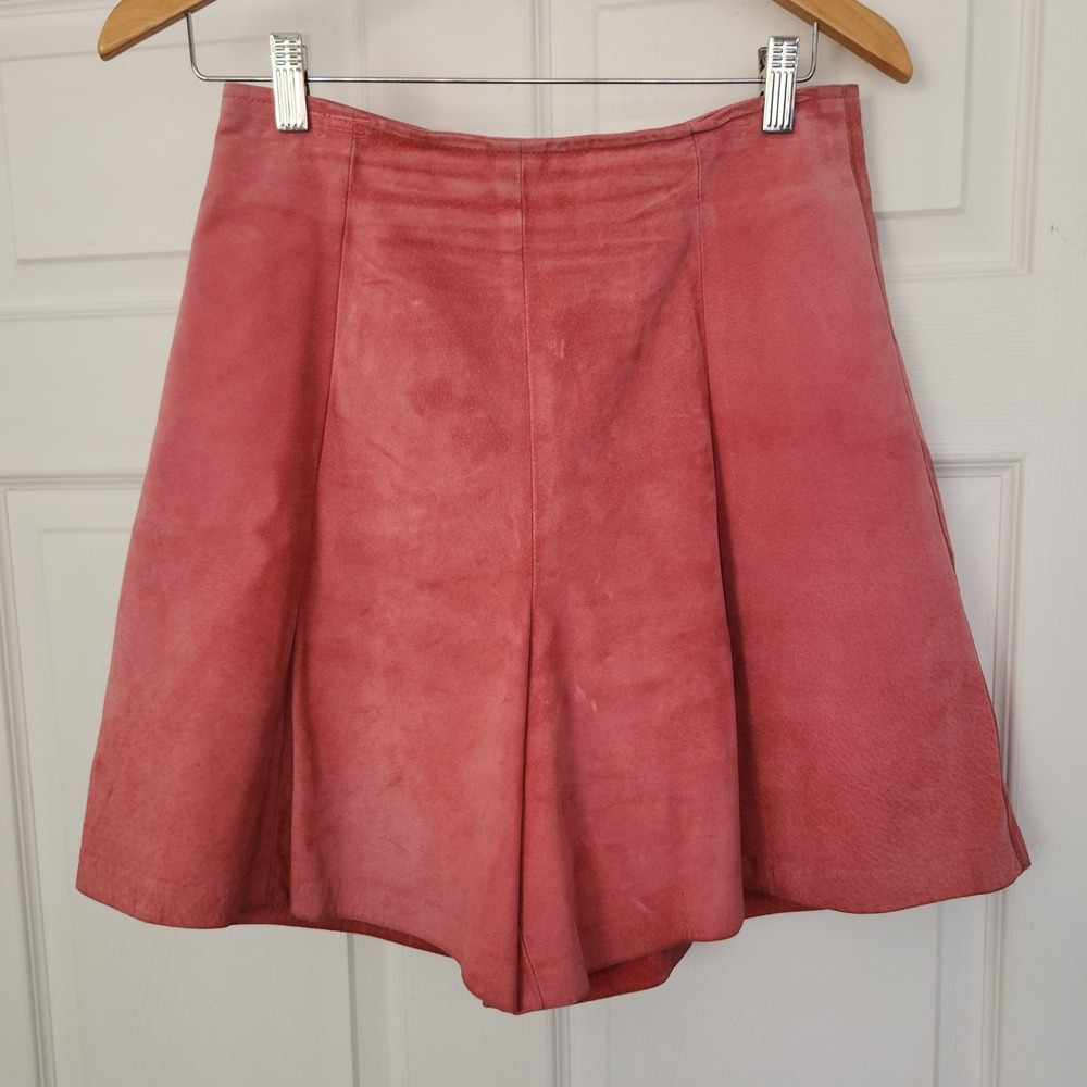 Vintage 90's Women's Danier Pink Suede lined Skort size 10